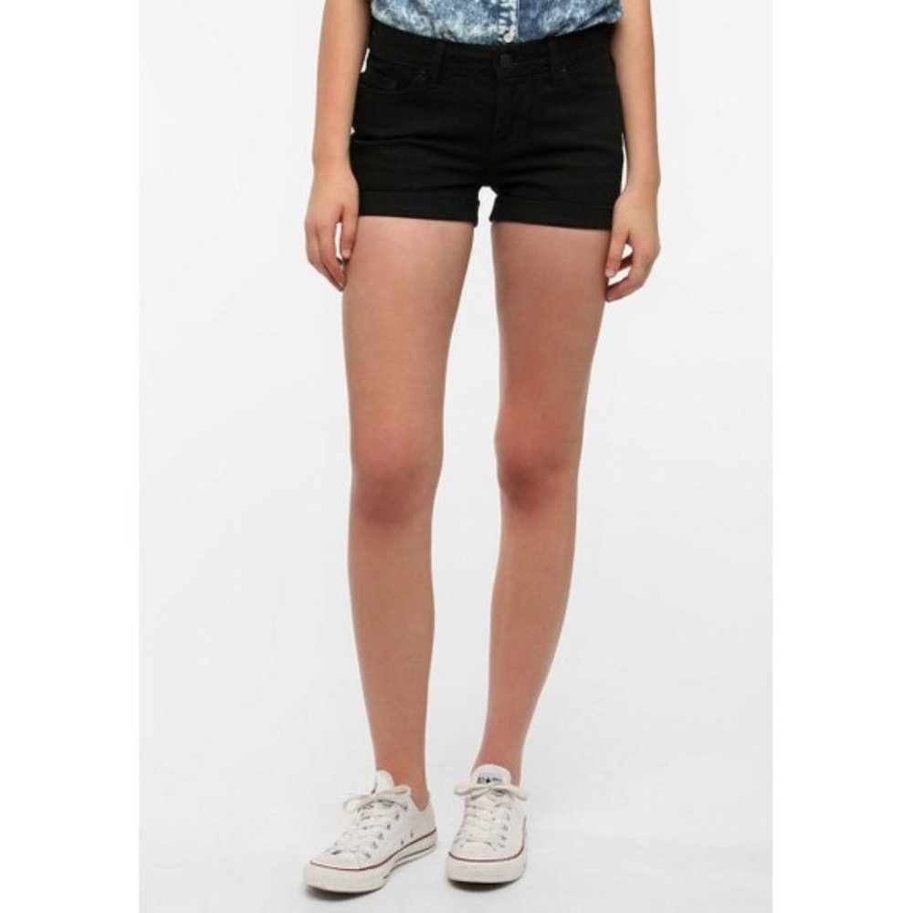 BDG Alex Black Mid Rise Jean Shorts